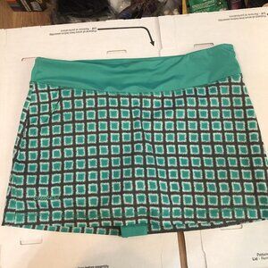 Chase 54 Women Athletic Skort Skirt Shorts Sz 8 Zip Pocket Waist Pocket Green